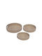 InTheBox Decorative Wicker Tray Round 43x43x10cm 3 Pieces