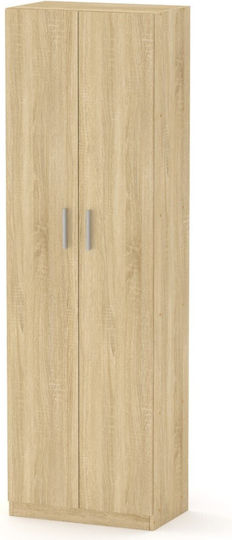 Office Storage Cabinet Lela Wooden Natural 60x60x190cm