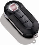 Foldable Car Key Shell with Blade with 3 Buttons for Fiat