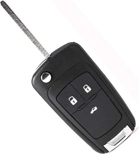 Opel Foldable Car Key Shell with Blade with 3 Buttons for Opel