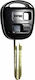 Car Key Shell with Blade with 2 Buttons for Toyota