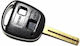 Car Key Shell with Blade with 2 Buttons for Lexus