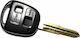 Car Key Shell with Blade with 2 Buttons for Toyota