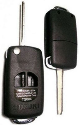 Foldable Car Key Shell with Blade with 2 Buttons for Suzuki