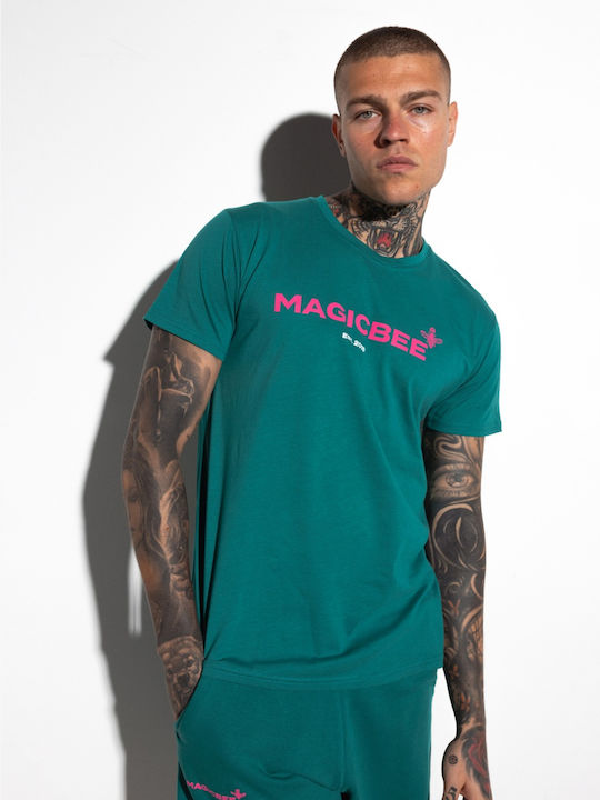 Magic Bee Ανδρικό T-shirt Κοντομάνικο Πράσινο