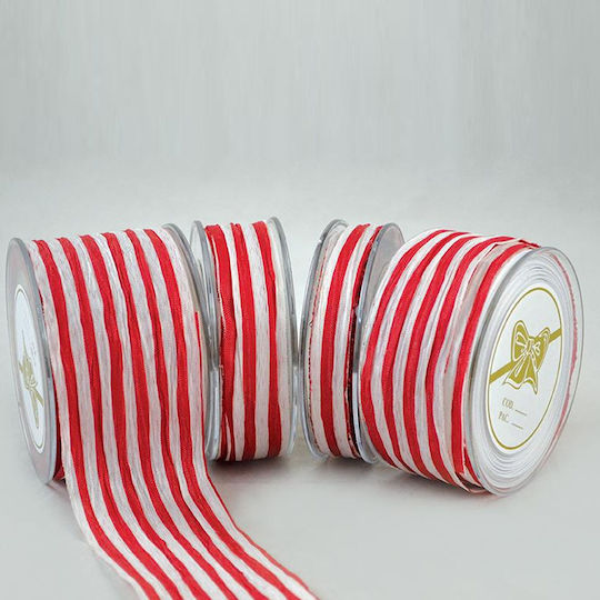 Weihnachtliche Farbband Stoff Rot 1800x5.2cm 1Stück
