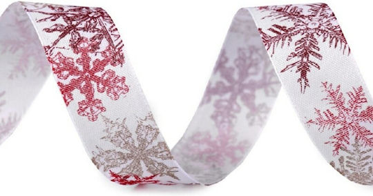 Weihnachtliche Farbband Stoff Rot 100x2.5cm 1Stück