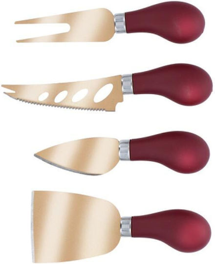 Alpina Appliances Alpina Messer Set aus Rostfreiem Stahl Bordeaux 4 Stück
