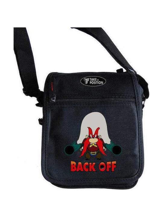 Back Off Ανδρική Τσάντα Ώμου / Χιαστί Μαύρη