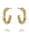 ecarla Earrings Hoops made of Steel Gold Plated