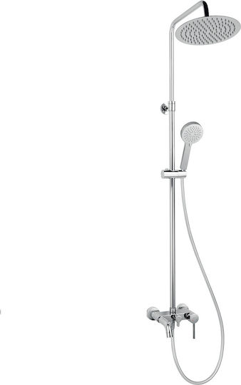 Ferro Slide Bar with Showerhead and Hose and Start/Stop Button