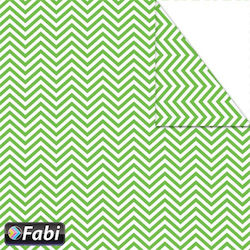 Fabi Double-Sided Striped Cardboard 50x70cm Green
