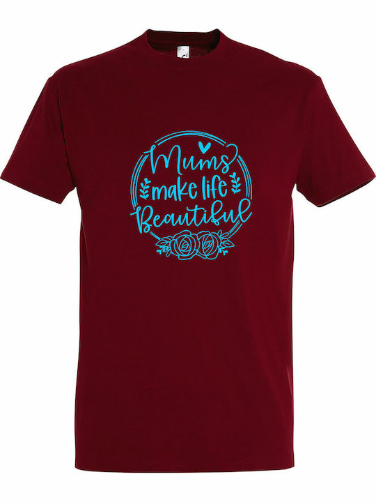 Life T-shirt Red Cotton