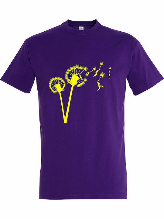 Dark T-shirt Purple Cotton