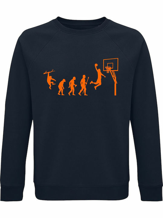 "Basketball Evolution" Sweatshirt Blue