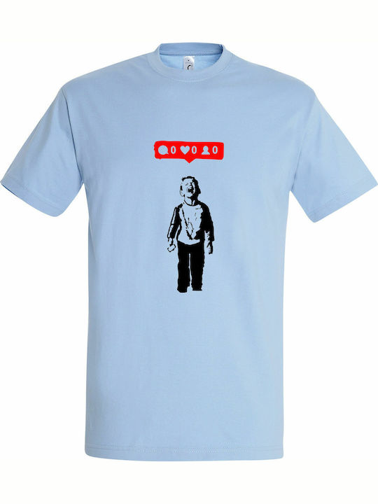 Social T-shirt Light Blue Cotton