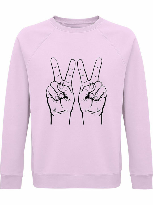 Peace Sweatshirt Pink