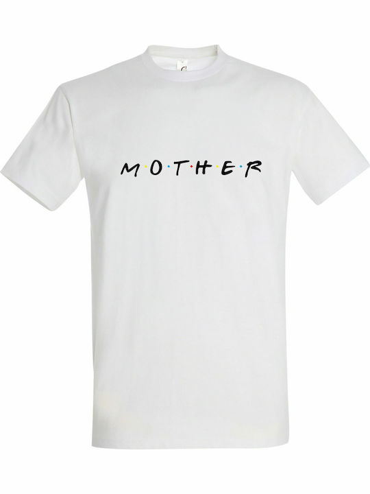 MOTHER Tricou Alb Bumbac