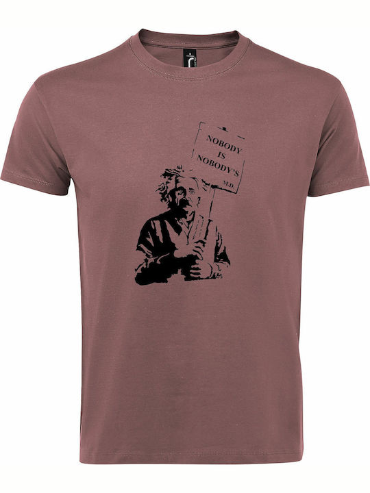 Einstein T-shirt Rosa Baumwolle