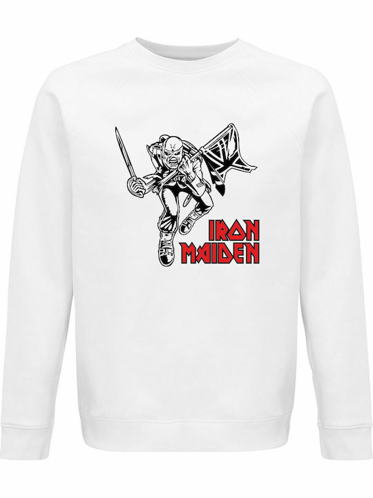 Iron Maiden, The Trooper Φούτερ Iron Maiden Λευκό
