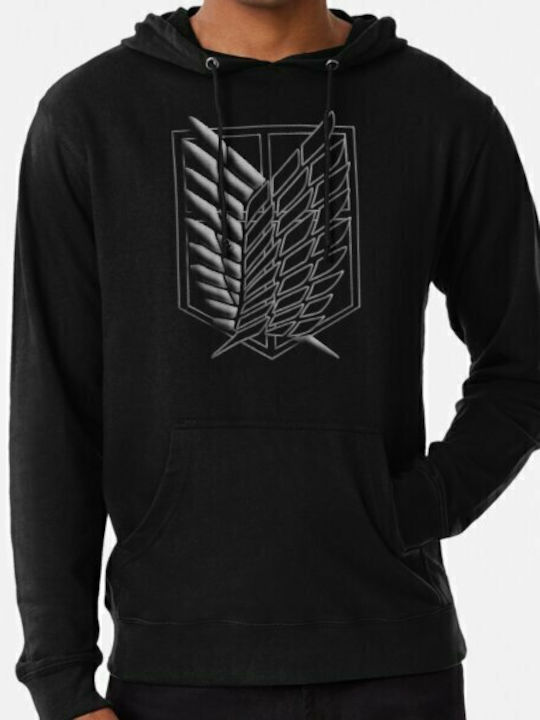 Logo Hoodie Attack on Titan Black