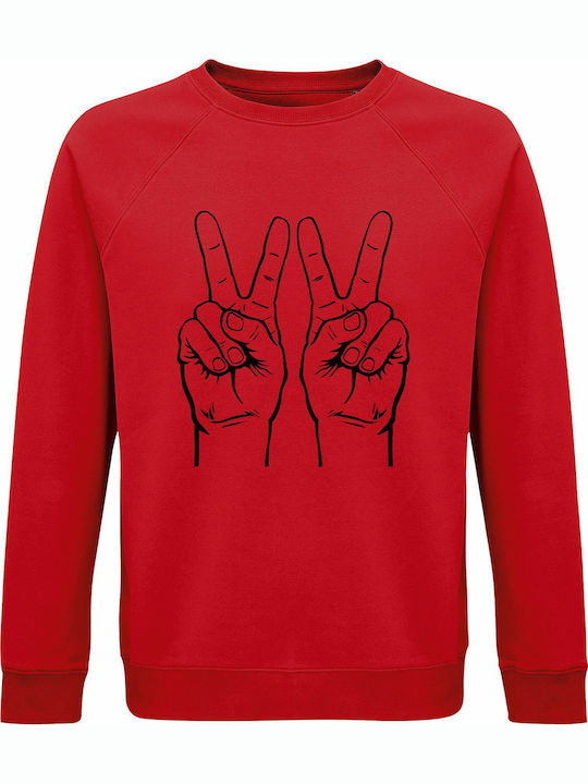 Peace Sweatshirt Rot