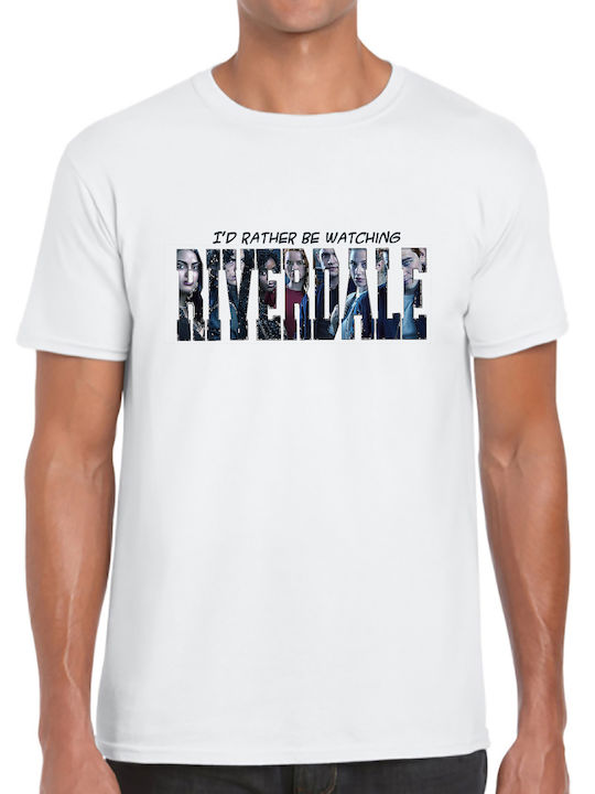 Pegasus I'd Rather Watch Riverdale T-shirt Λευκό