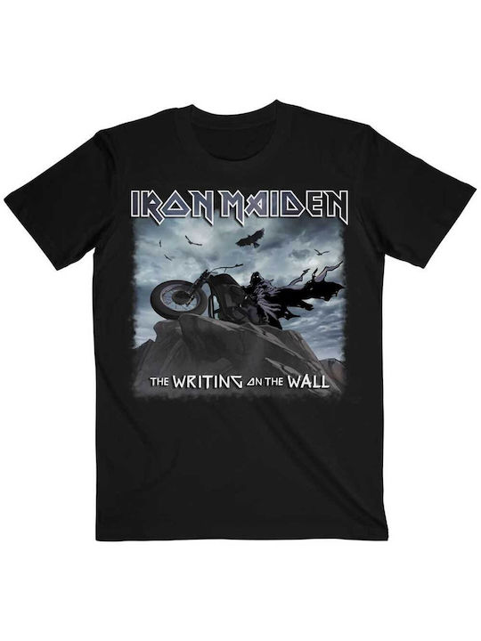 T-shirt Iron Maiden On Wall σε Μαύρο χρώμα