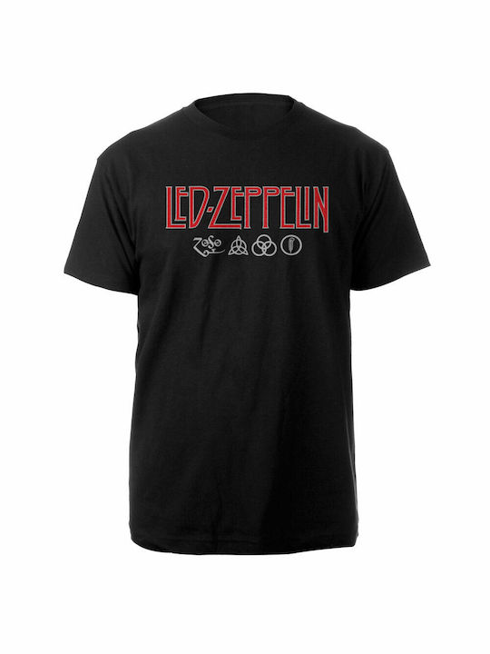 T-shirt Led Zeppelin σε Μαύρο χρώμα