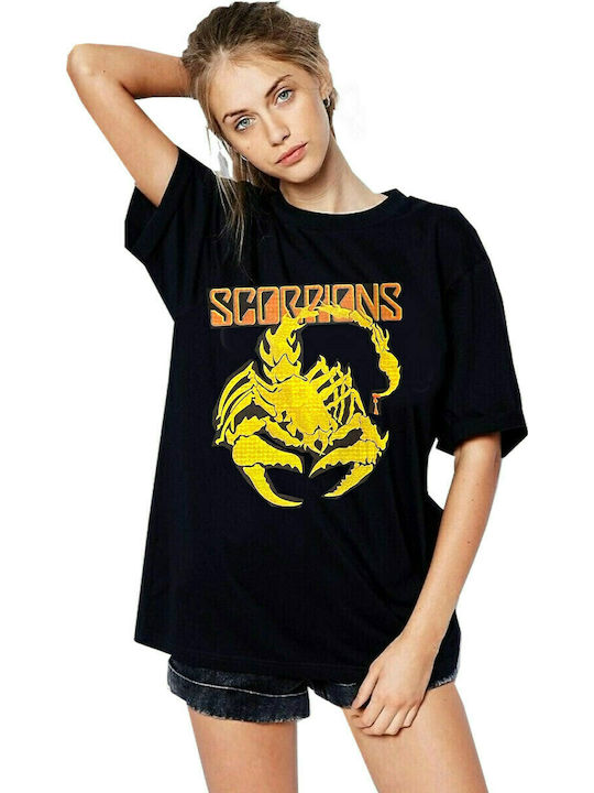 Γυναικείο T-shirt Scorpions Ανδρικό σε Μαύρο χρώμα
