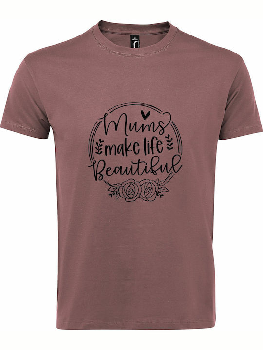 Life T-shirt Rosa Baumwolle