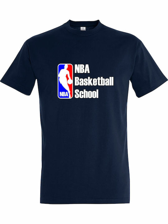 Basketball School T-shirt Blau Baumwolle