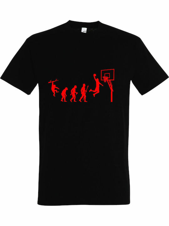 kirikoko "Basketball Evolution" T-shirt Schwarz Baumwoll-