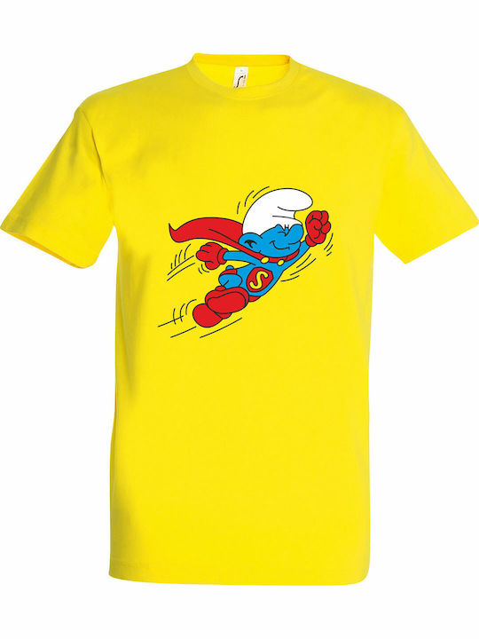 Papa Smurf Superman T-shirt Superman Gelb Baumw...