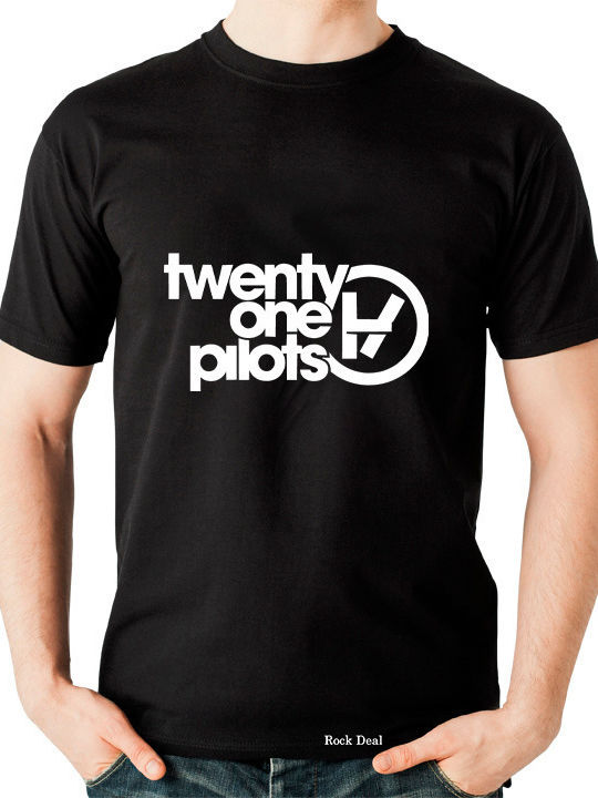 Rock Deal Twenty One Pilots T-shirt Μαύρο Βαμβακερό