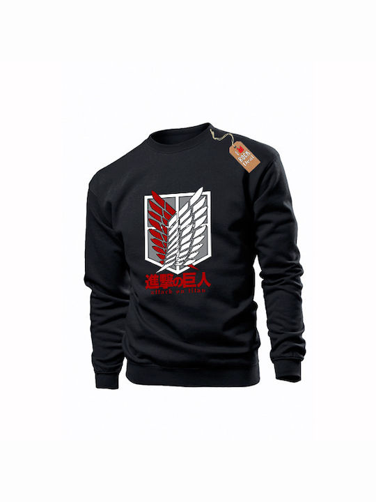 3 Ανδρικό Sweatshirt Attack on Titan Black