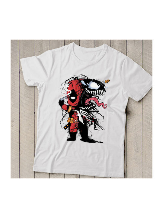 Deadpool tricou tricou în alb