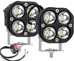 Квадрат Водоустойчиви Фарове за мъгла Фарове за кола LED Mazda 2 12V 80W с Бял Осветление 2бр Квадрат Водоустойчиви Фарове за мъгла Фарове за кола LED Mazda 2 12V 80W с Бял Осветление 2бр