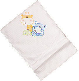 Mother Baby Decke Kinderbett Waffel Weiß 80x130cm