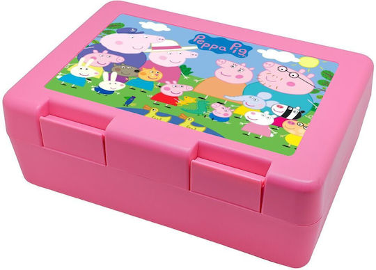 Koupakoupa Πλαστικό Παιδικό Δοχείο Φαγητού Peppa Pig Ροζ 18.5 x 12.8 x 6.5εκ.