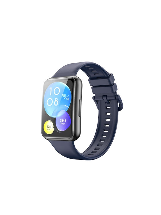 Solid Color Λουράκι Σιλικόνης Μπλε (Huawei Watch Fit 2)