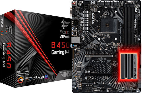 ASRock Fatal1ty B450 Gaming K4 Motherboard ATX με AMD AM4 Socket 90-MXB8A0-A0UAYZ