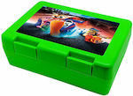 Kids Lunch Plastic Box Green L18.5xW12.8xH6.5cm