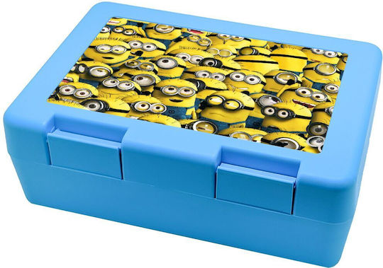 Koupakoupa Plastic Kids' Food Container Minions Light Blue x x 6.5cm