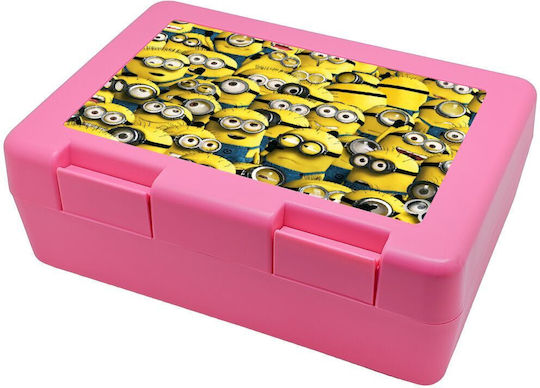 Koupakoupa Plastic Kids' Food Container Minions Pink x x 6.5cm