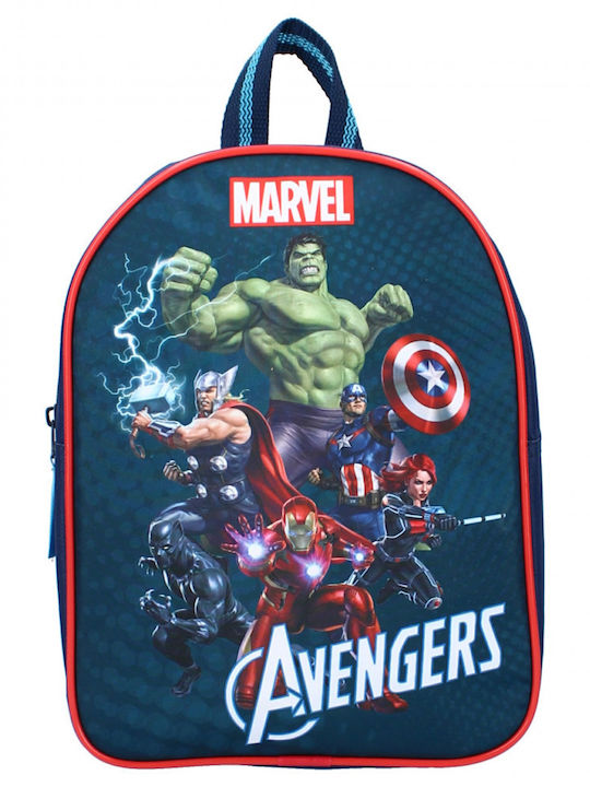 Marvel School Bag Backpack Kindergarten Blue 5.7Liters