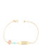 Ios Kids Bracelet ID from Gold 9K with Stones & Figure