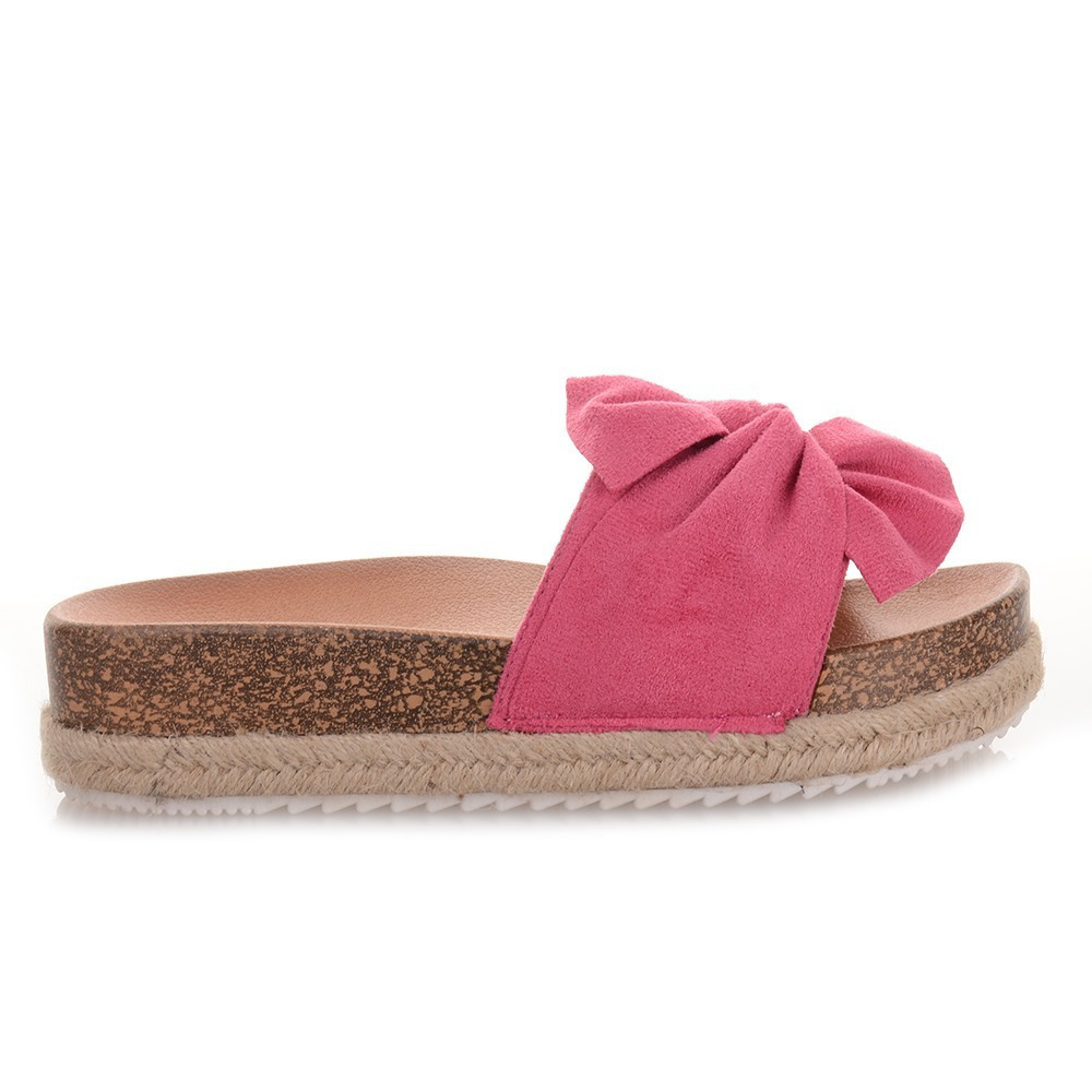 Famous Shoes Anatomic Flatforms Suede Women s Sandals Fuchsia