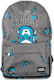 Difuzed Marvel School Backpack for Junior High-High School Gray