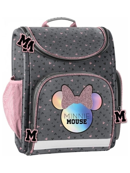 Paso School Bag Backpack Elementary, Elementary Gray with Water Bottle Holder